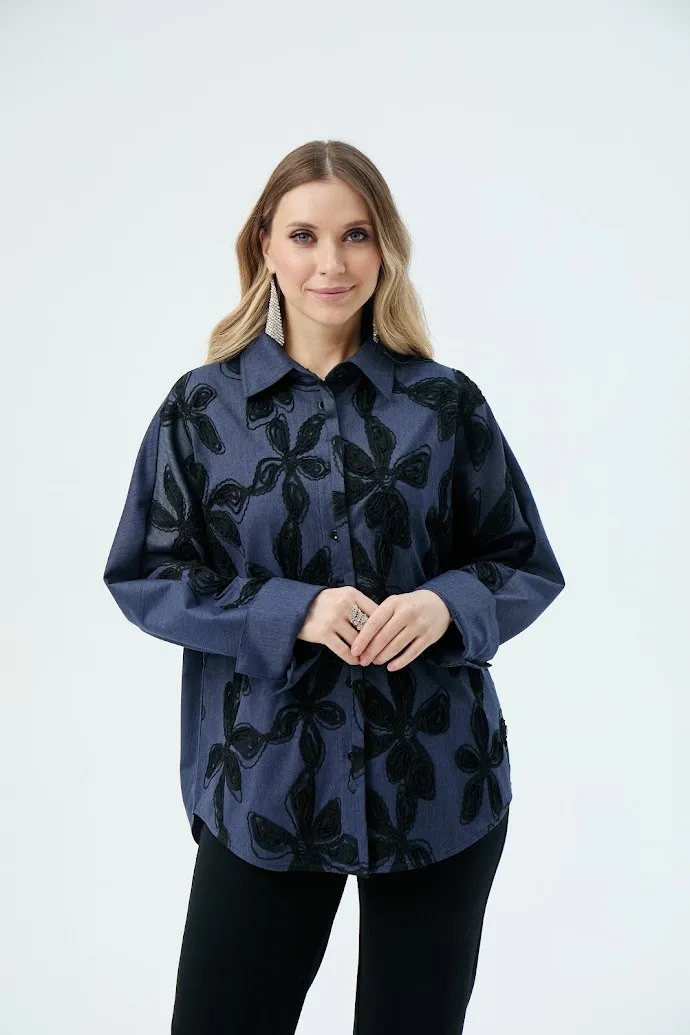 Рубашка женская TUFFONI 8427031-053 СИНИЙ